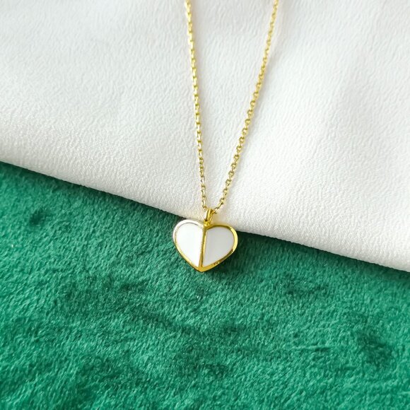 kate spade Jewelry - KATE SPADE Heritage Spade Gold White Pendant Necklace NEW